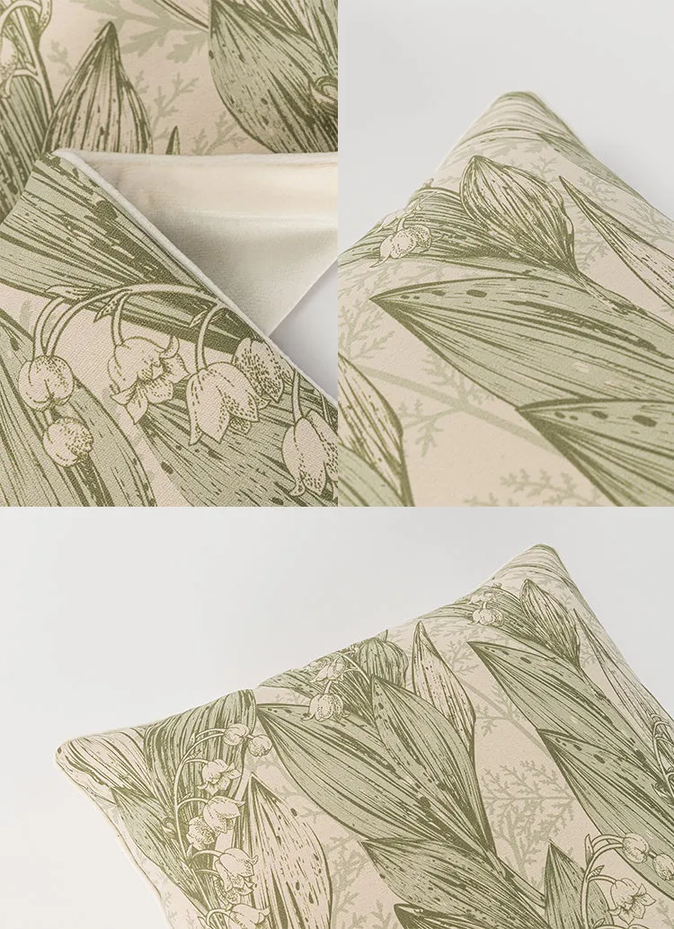 Lily-of-the-valley Green Pillow