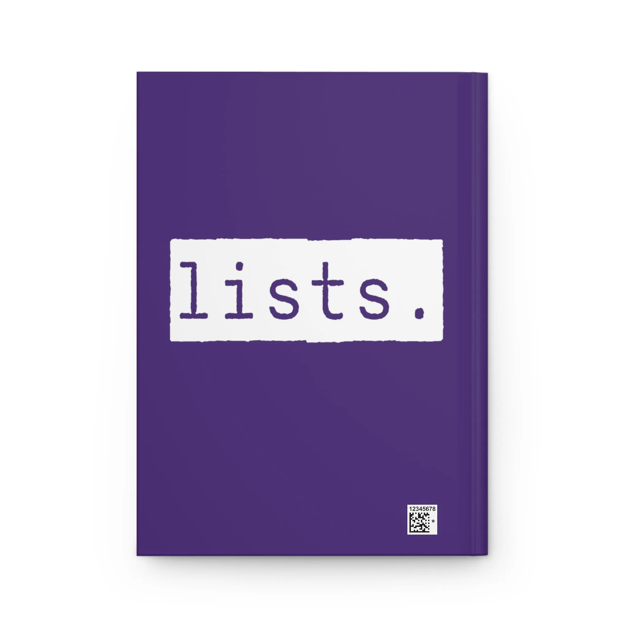 Lists Purple Matte Hardcover Journal | Blank Book for Ideas and Planning | Lined Notebook Diary Log