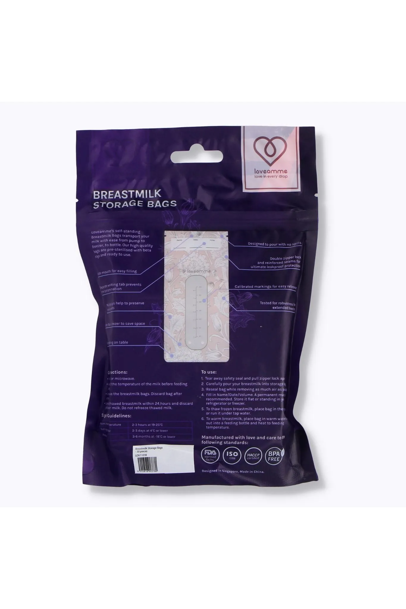 LoveAmme Breastmilk Storage Bag