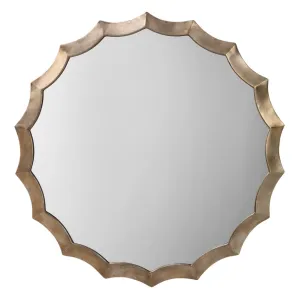 LS Round Scalloped Mirror