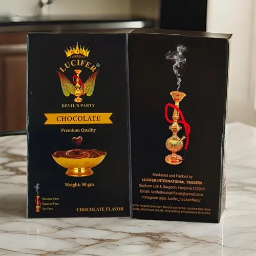 Lucifer Devil's Party Chocolate Herbal Hookah Molasses 100% Nicotine and Tobacco Free 50 gm