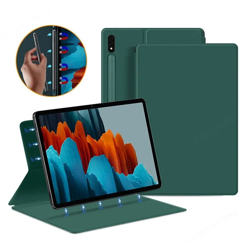 Magnetic Tablet Cover With Pencil Holder For Samsung Galaxy Tab S8 S9 S7