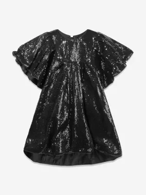 MARC JACOBS Girls Sequinned Occasion Dress in Black