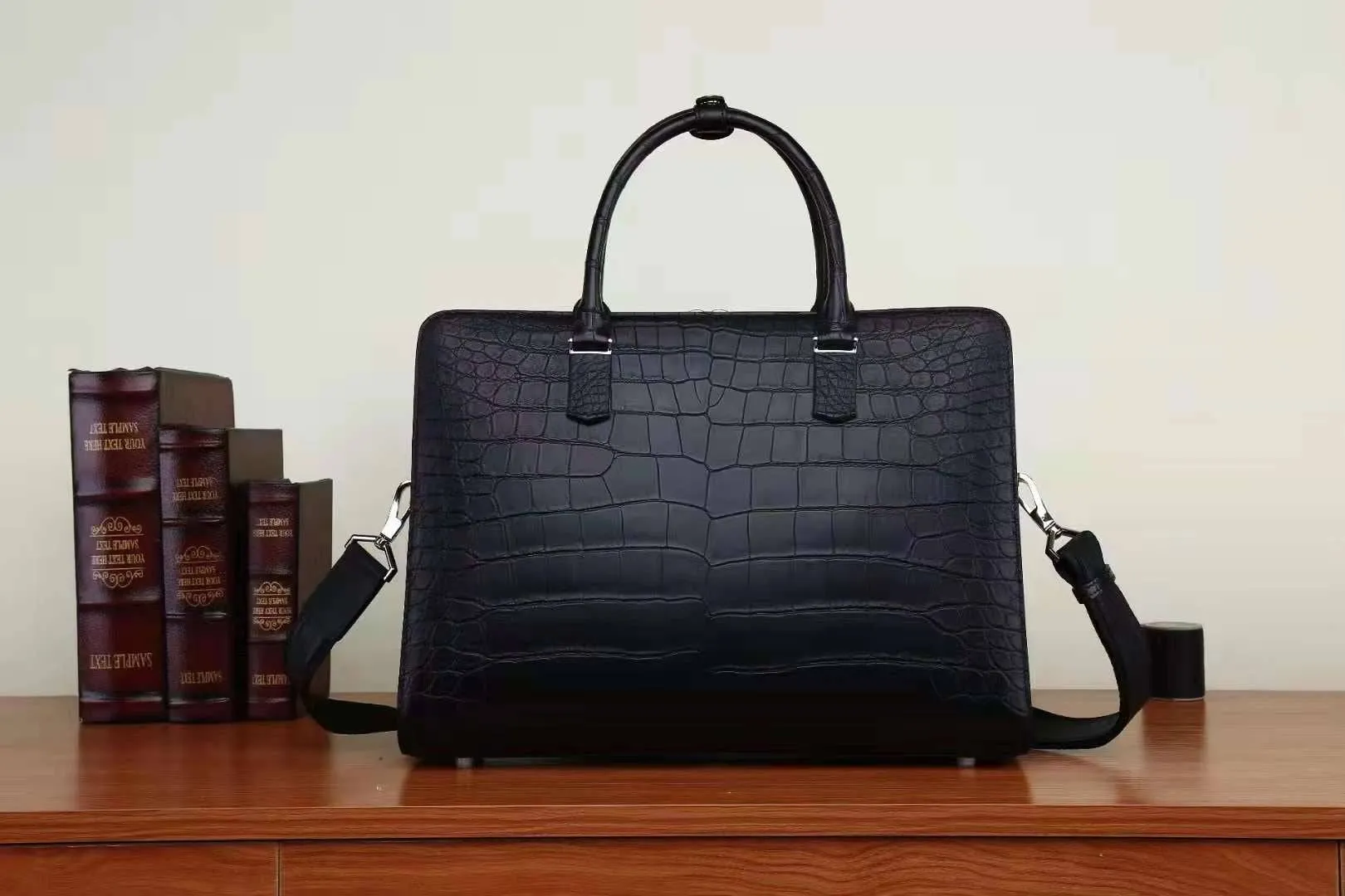 Men's Crocodile Leather Briefcase