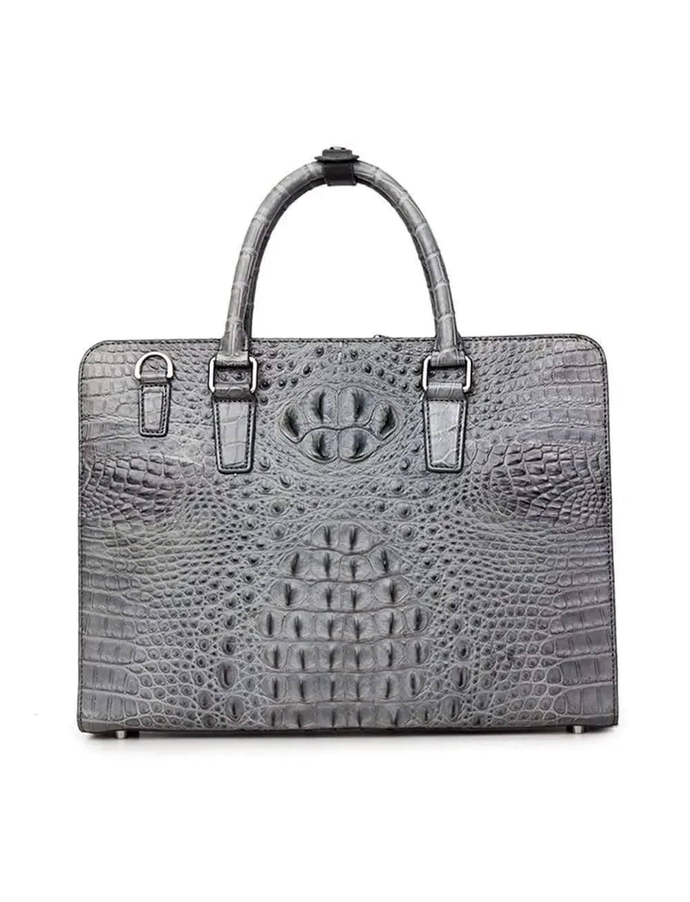 Mens Crocodile Skin Leather Briefcase