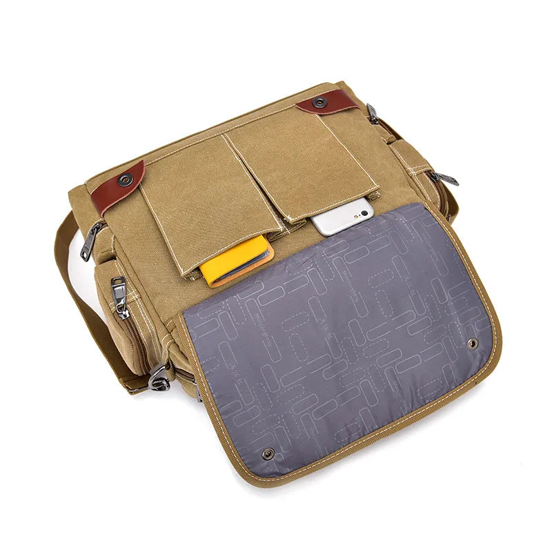 Men's Large Waterproof Canvas Briefcase Bag