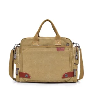 Men's Large Waterproof Canvas Briefcase Bag