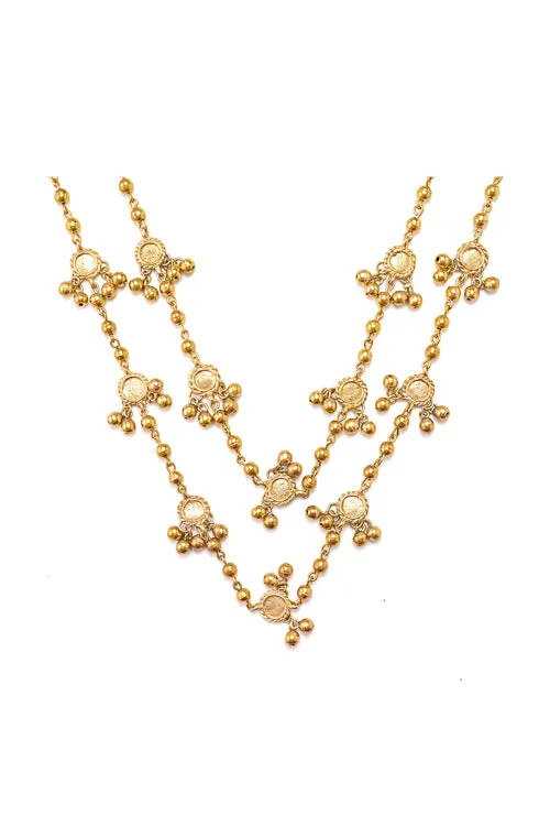 Miharu Glamorous Ghungroo Brass Necklace