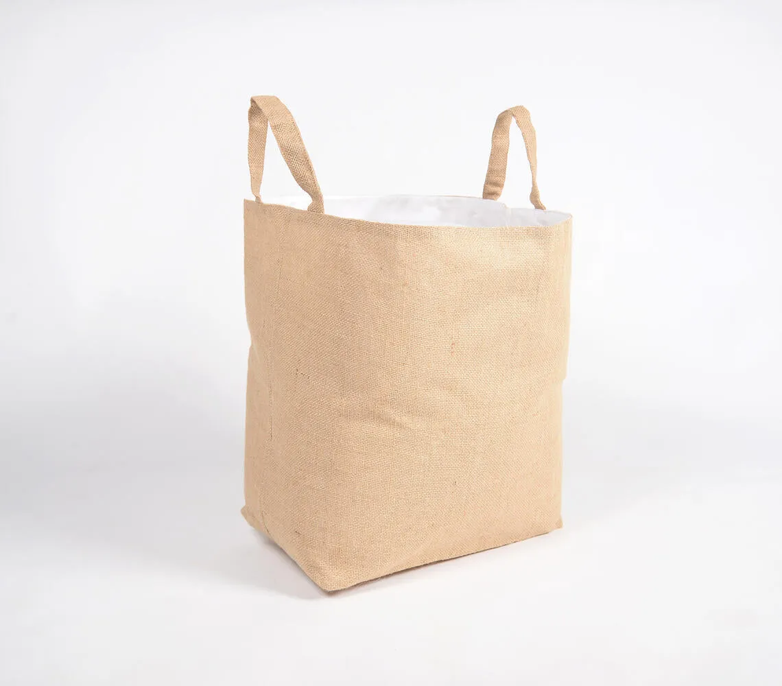 Minimal Jute & Fabric Storage bag