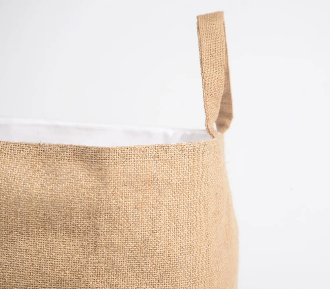 Minimal Jute & Fabric Storage bag