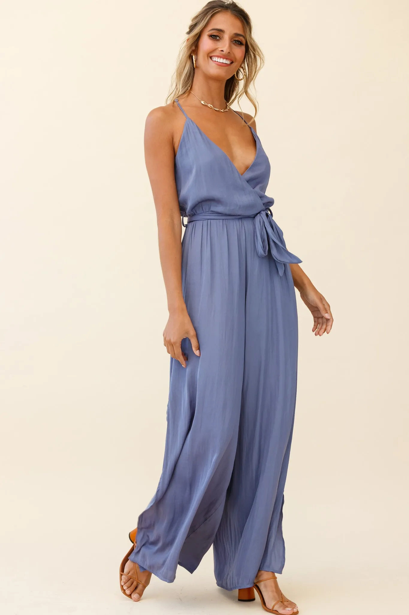 Miso Wide-Leg Cami Jumpsuit Midnight Blue