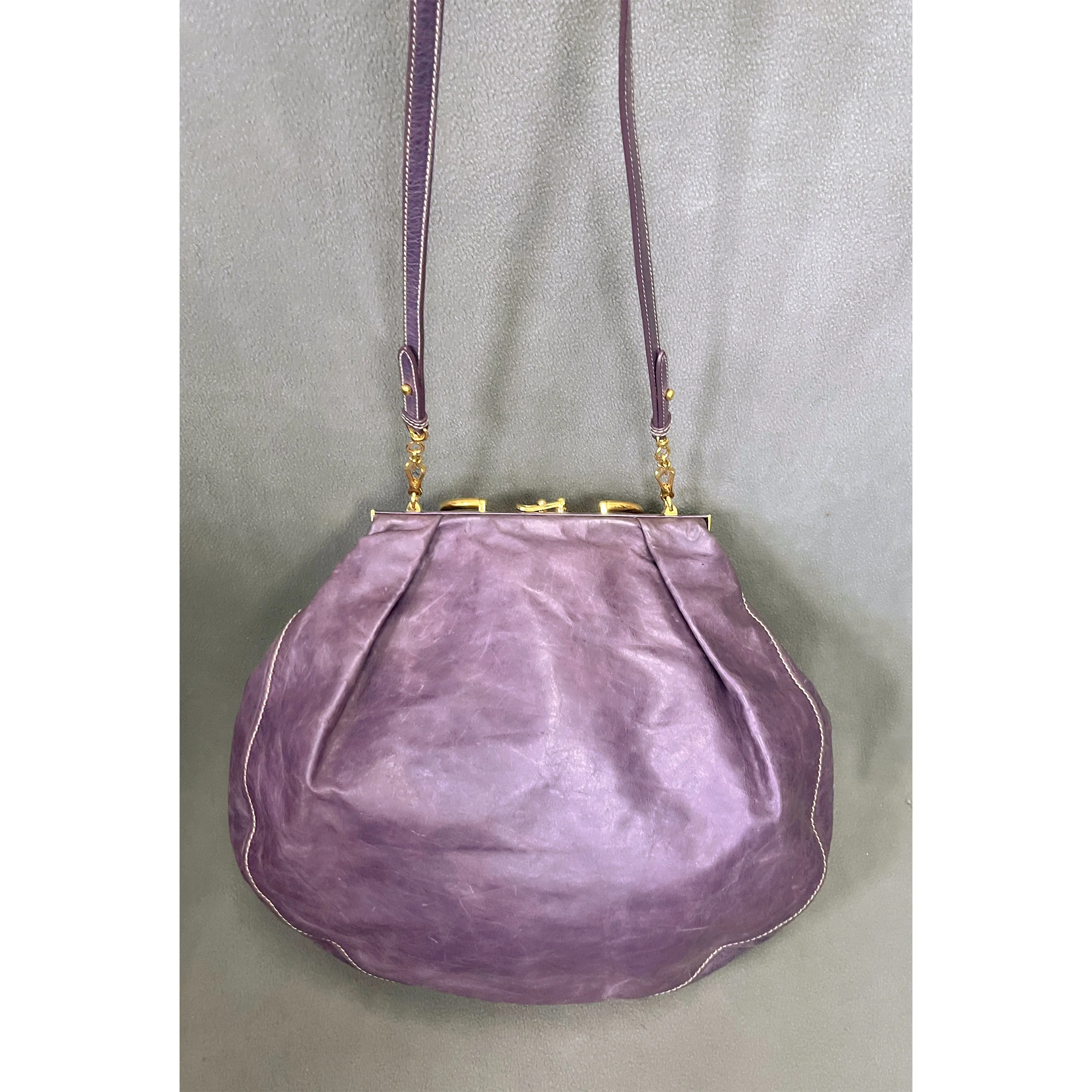 Miu Miu purple leather bag