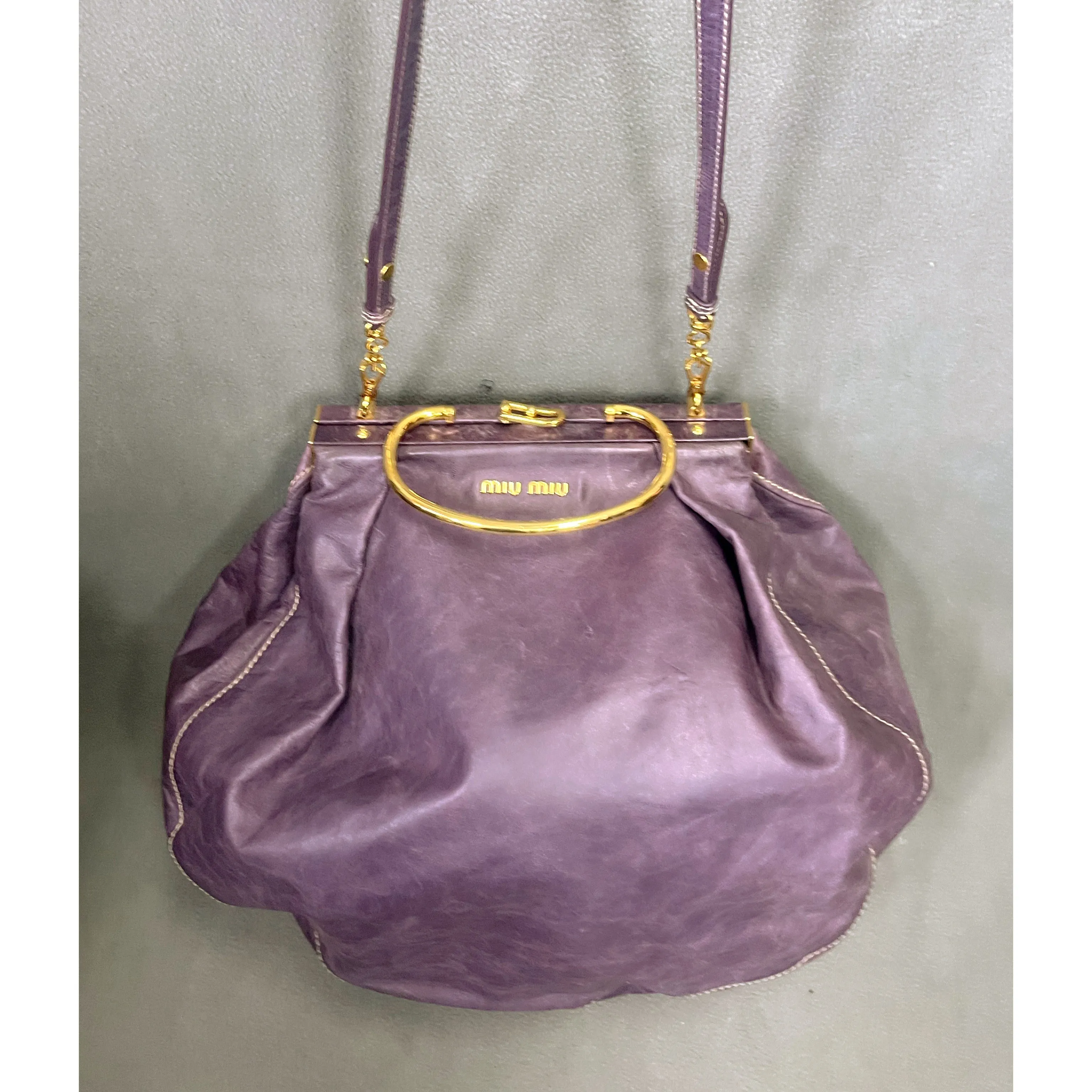 Miu Miu purple leather bag