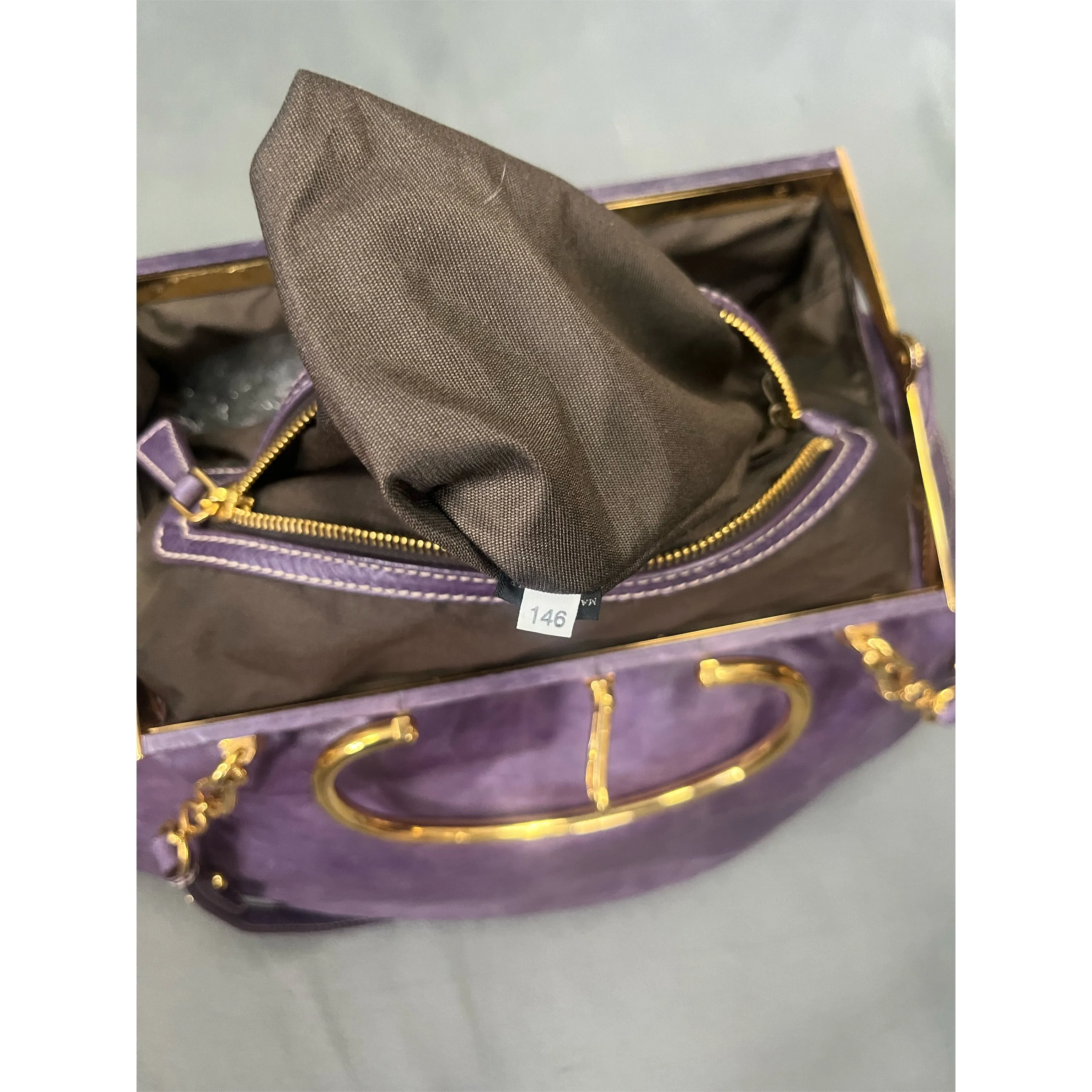 Miu Miu purple leather bag