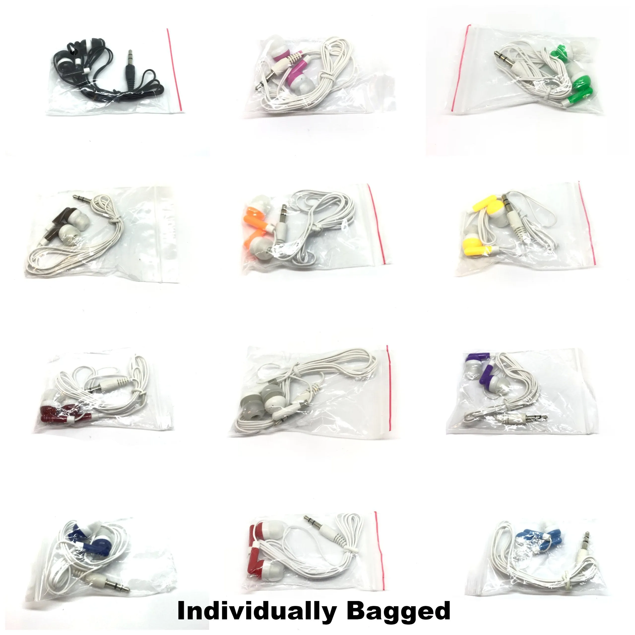 Mixed Color Stereo Earbud Headphones