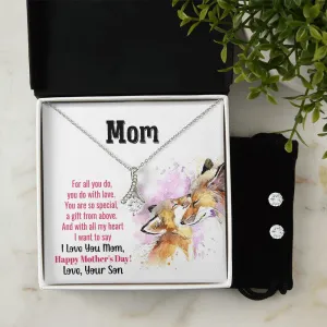 mom you are so special 1 To My Mother -  Alluring Beauty Necklace and Cubic Zirconia Earring Set - Best Mother's Day Gift in 2023