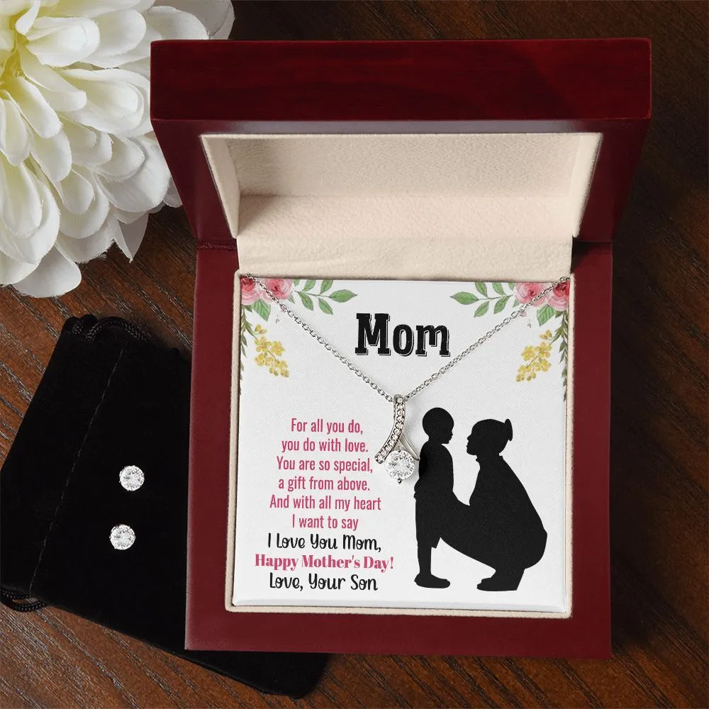 mom you are so special To My Mother -  Alluring Beauty Necklace and Cubic Zirconia Earring Set - Best Mother's Day Gift in 2023