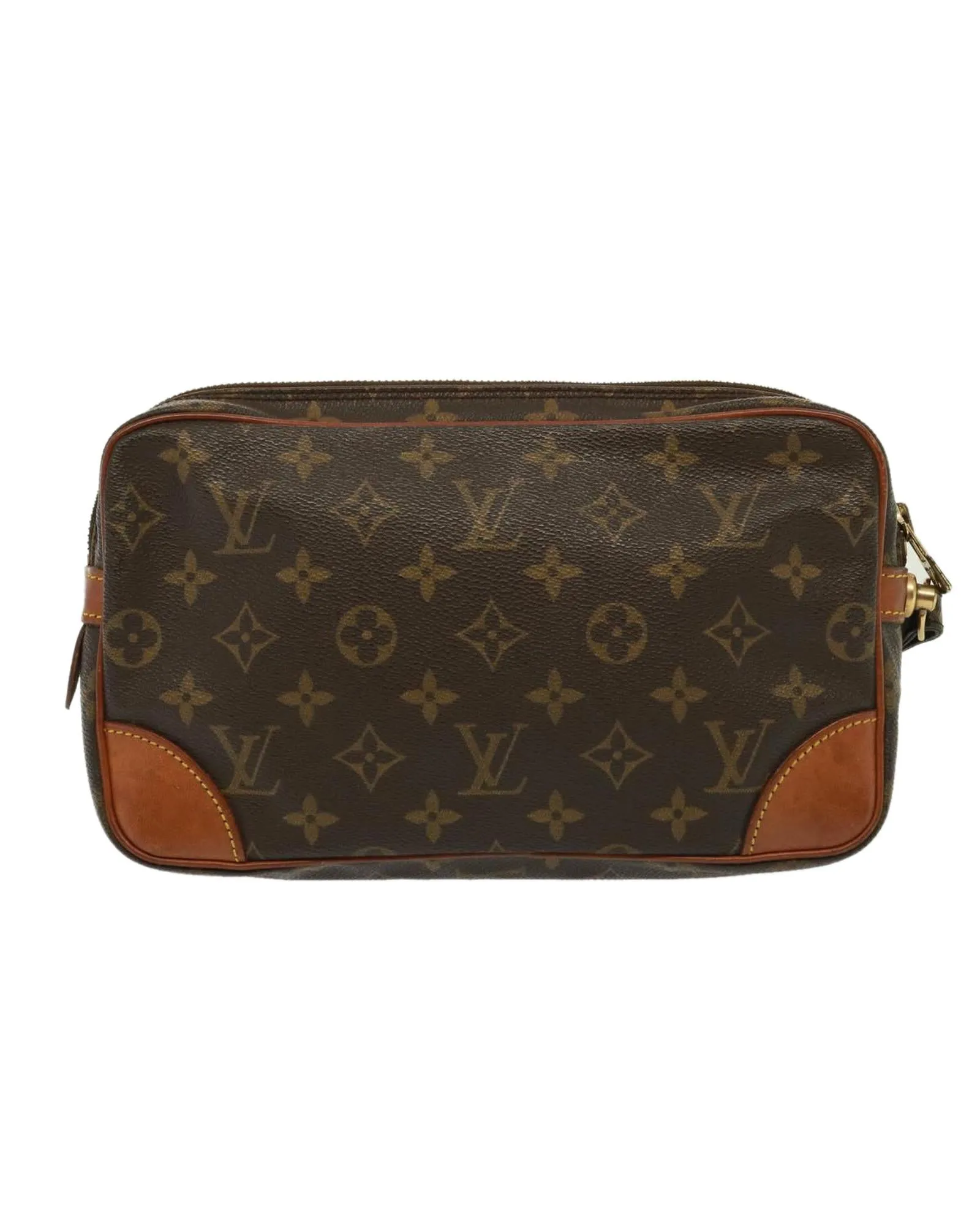 Monogram Canvas Clutch Bag with Wrist Strap