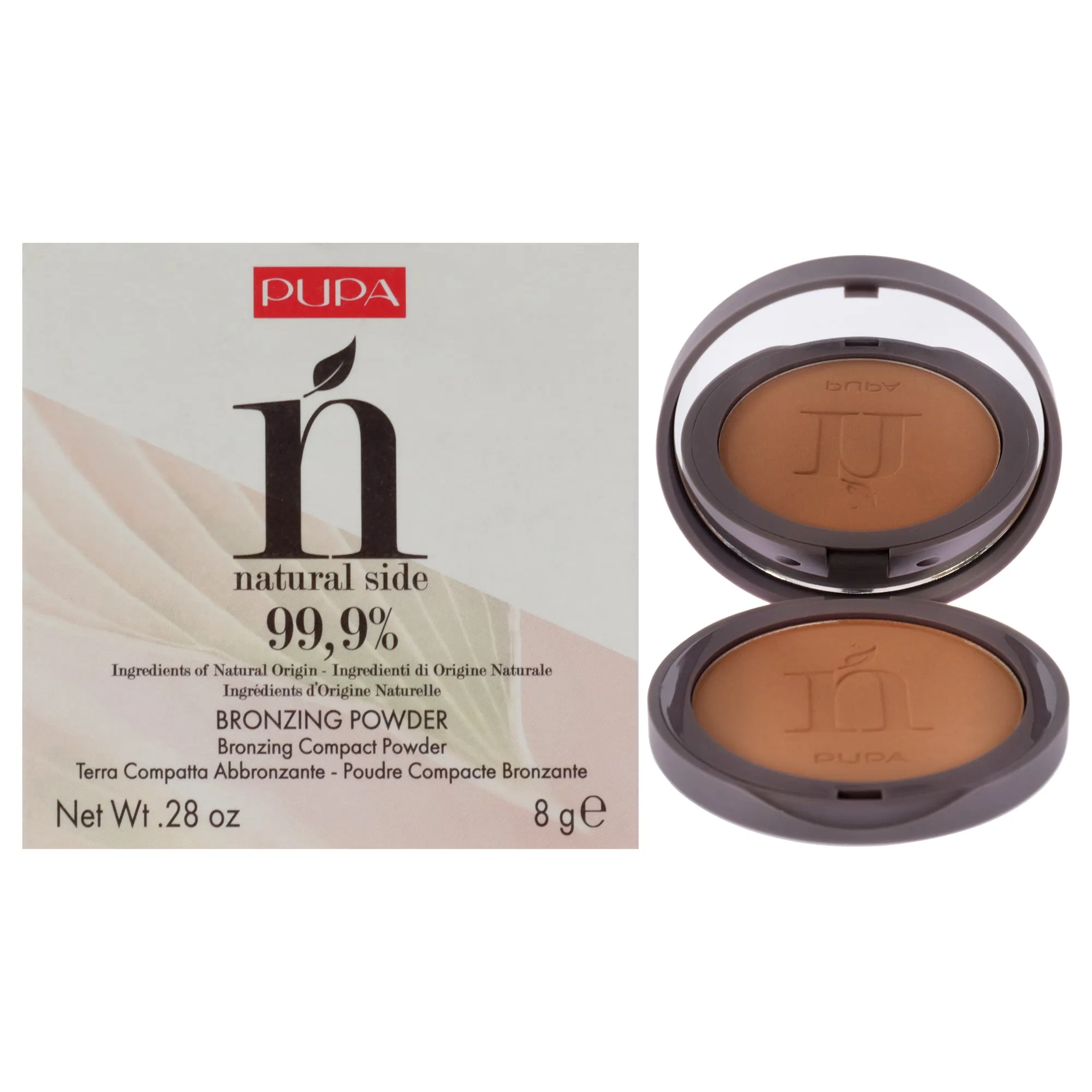 Natural Side Bronzing Powder - 002 Natural Bronze by Pupa Milano for Women - 0.28 oz Powder