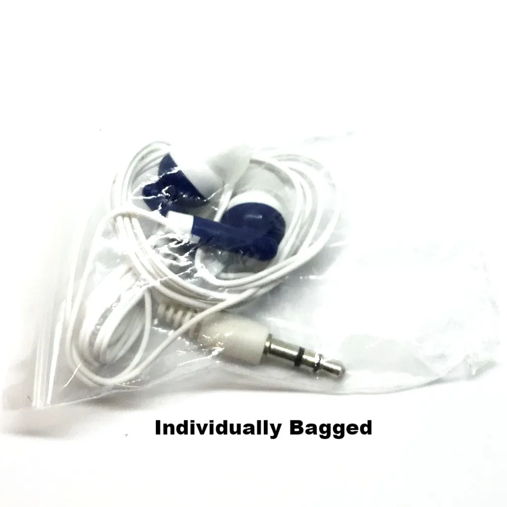 Navy Blue Stereo Earbud Headphones