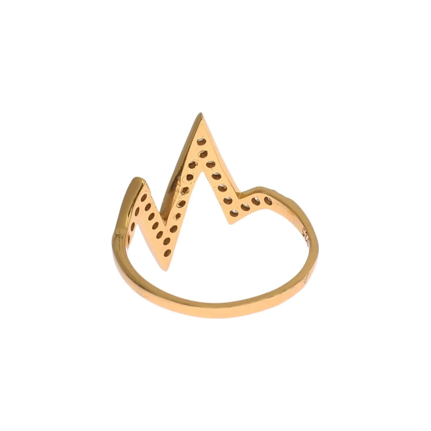 Nialaya Glamorous Gold Plated Sterling Silver Ring