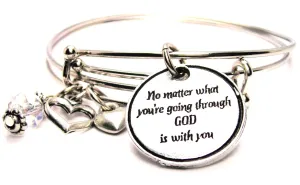 No Matter What Youre Going Through God Is With You Expandable Bangle Bracelet Set