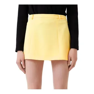 Patrizia Pepe Yellow Polyester Skirt