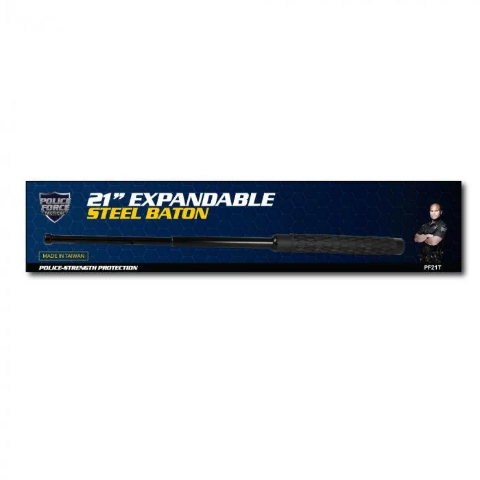 Police Force 21" Expandable Steel Baton