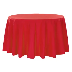 Polyester 120" Round Tablecloth - Red