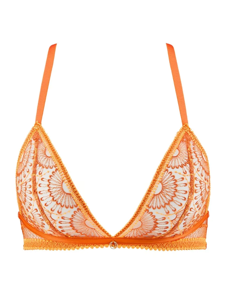 Pure Vibration Triangle Bralette - Orange Pulp