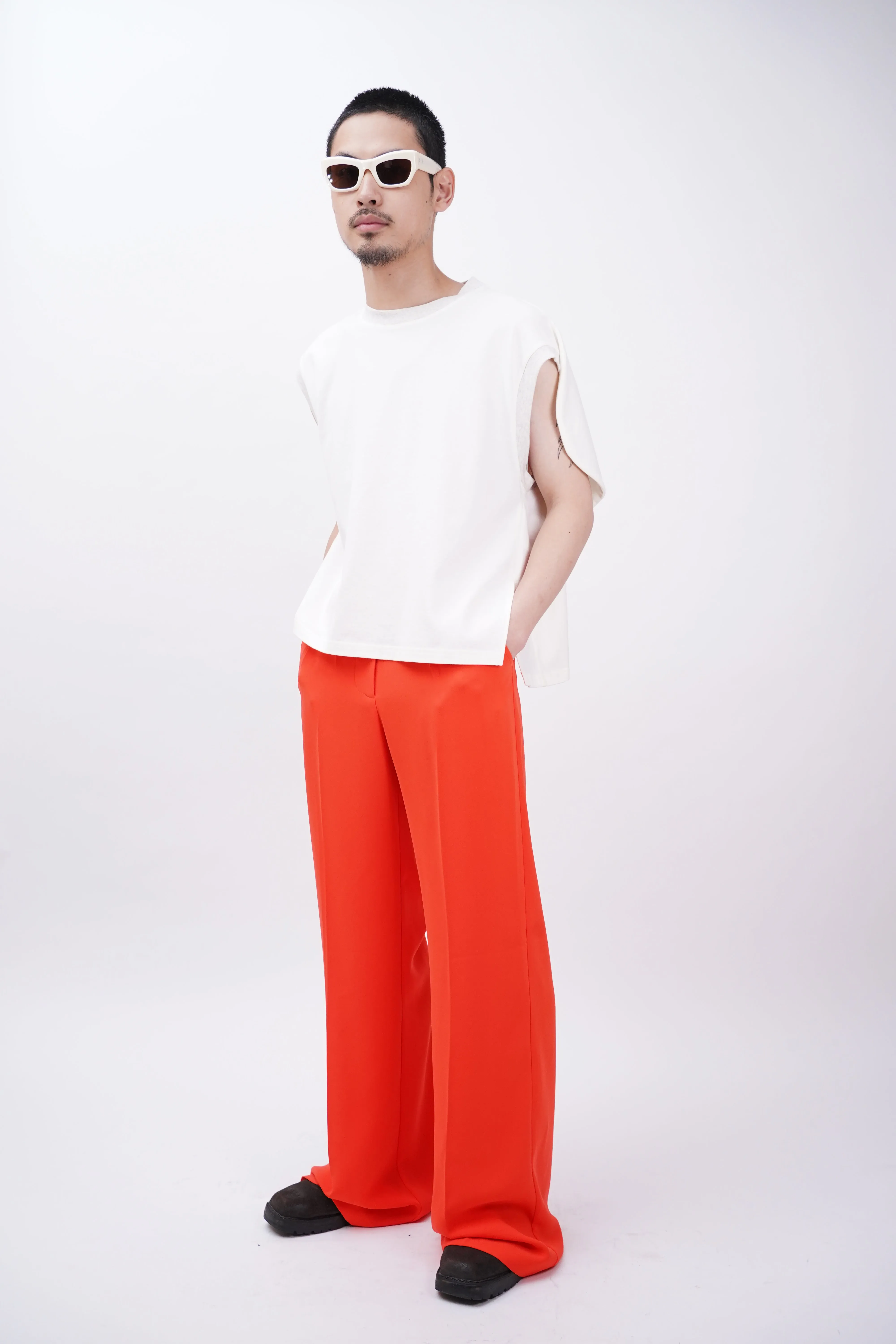 "AMANDA UPRICHARD" -Polyester Baggy Pants-