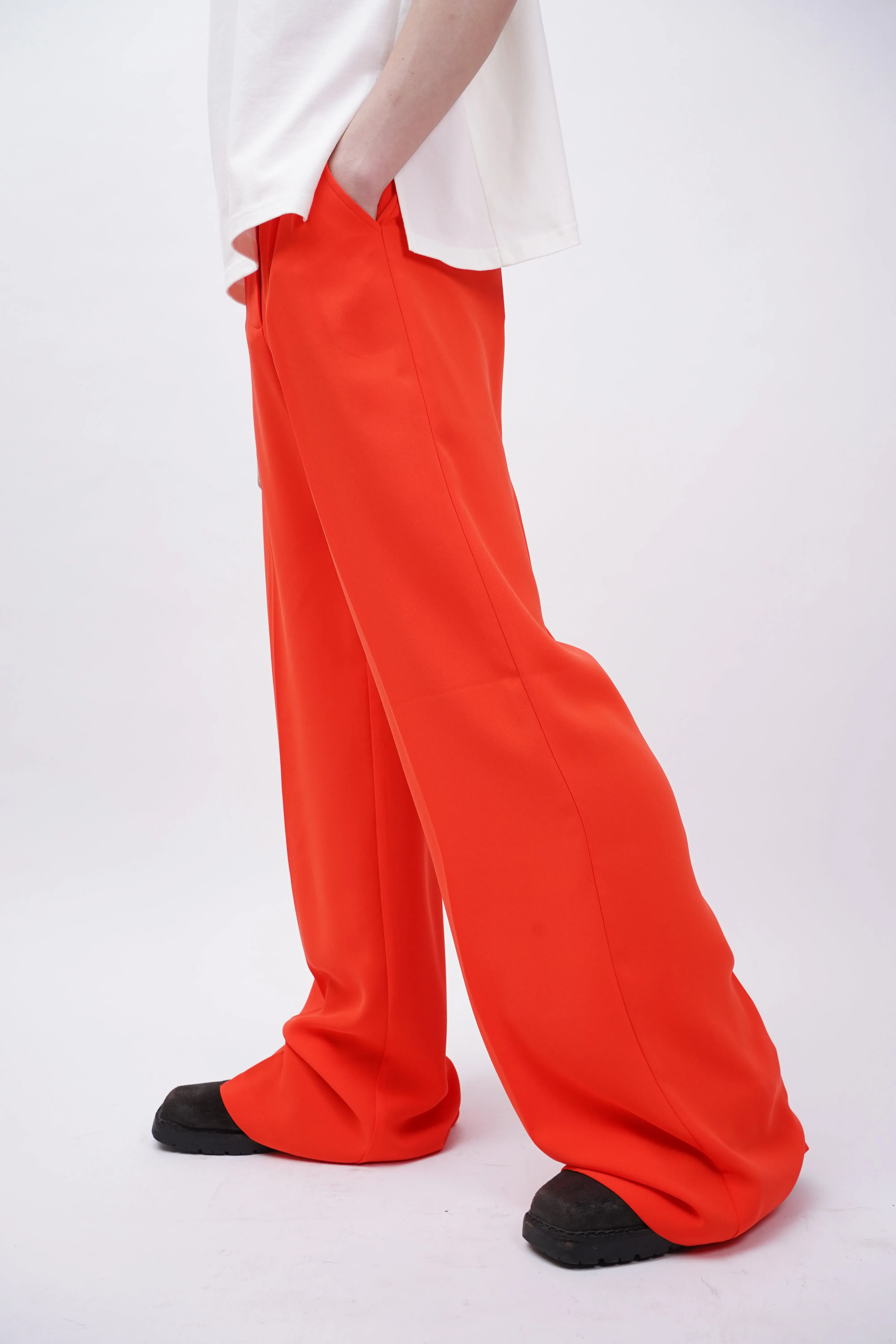 "AMANDA UPRICHARD" -Polyester Baggy Pants-