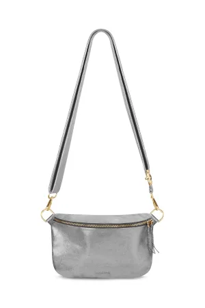 Ramona Leather Handbag Silver Metallic