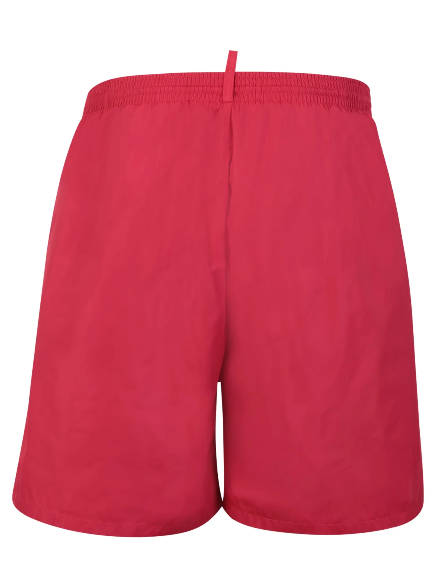 Red Technicolor swim shorts