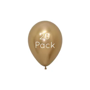 Reflex Gold Mini Balloons - 20 Pkt