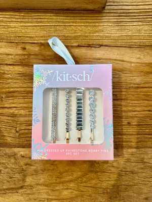 Rhinestone Bobby Pins Set