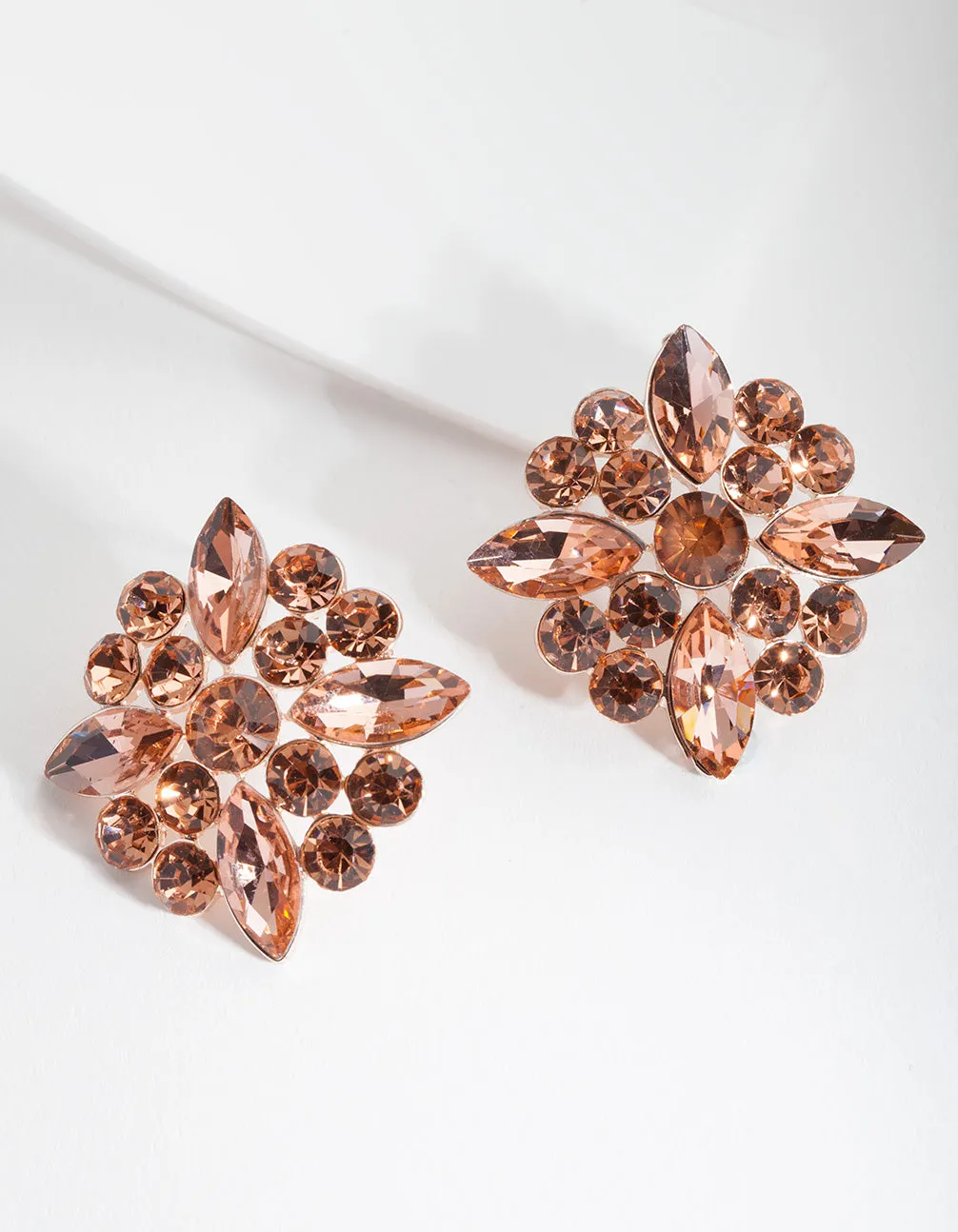 Rose Gold Vintage-Style Stud Earrings