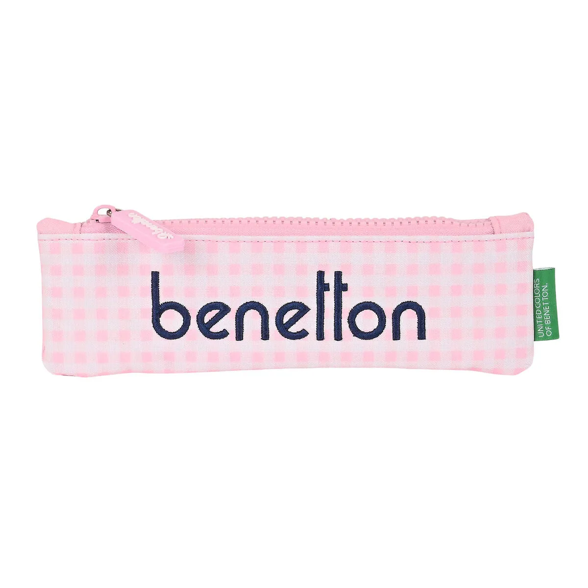 School Case Benetton Vichy Pink (20 X 6 X 1 Cm)