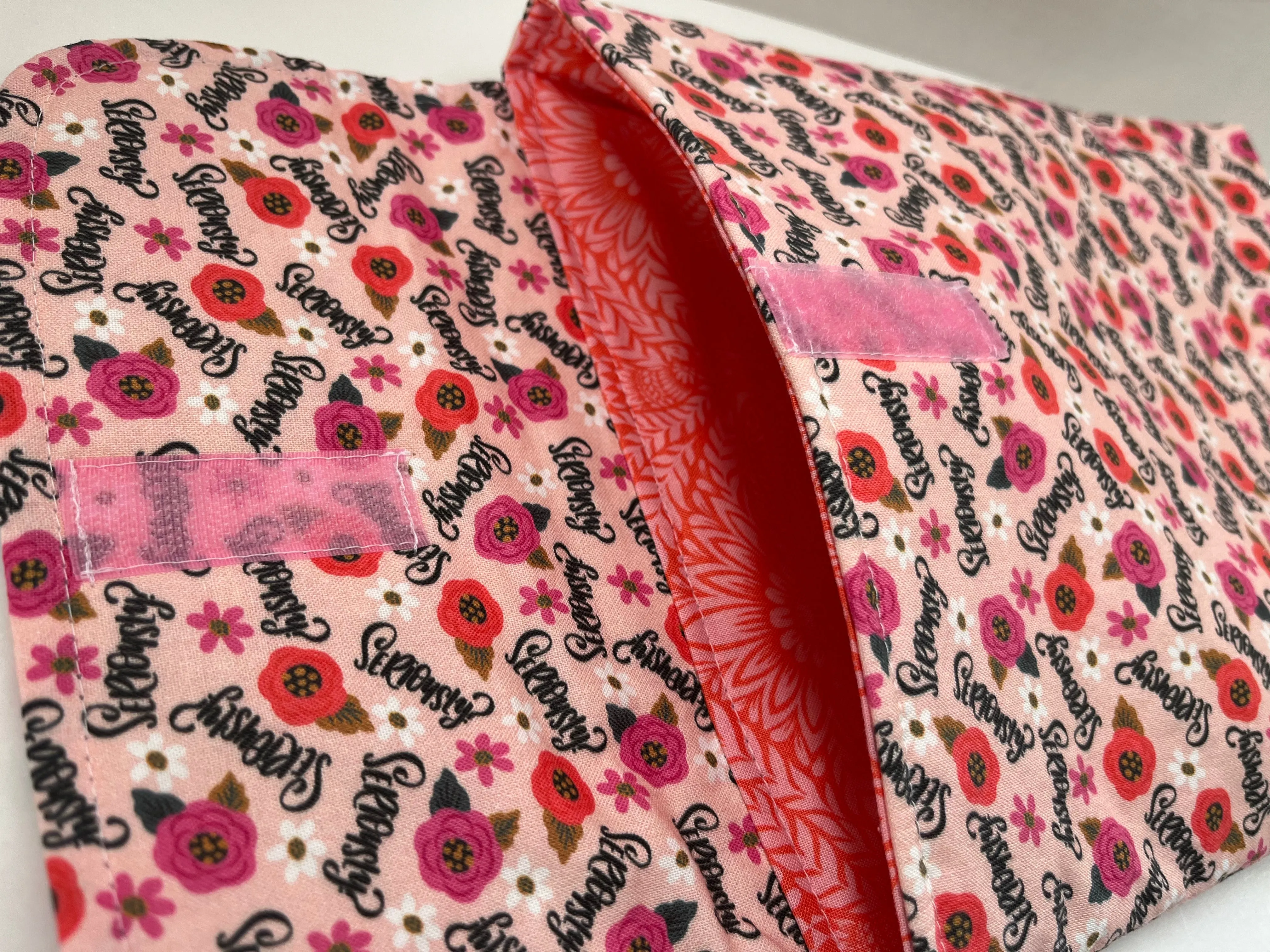 Seriously? Pink Floral Padded Book Sleeve