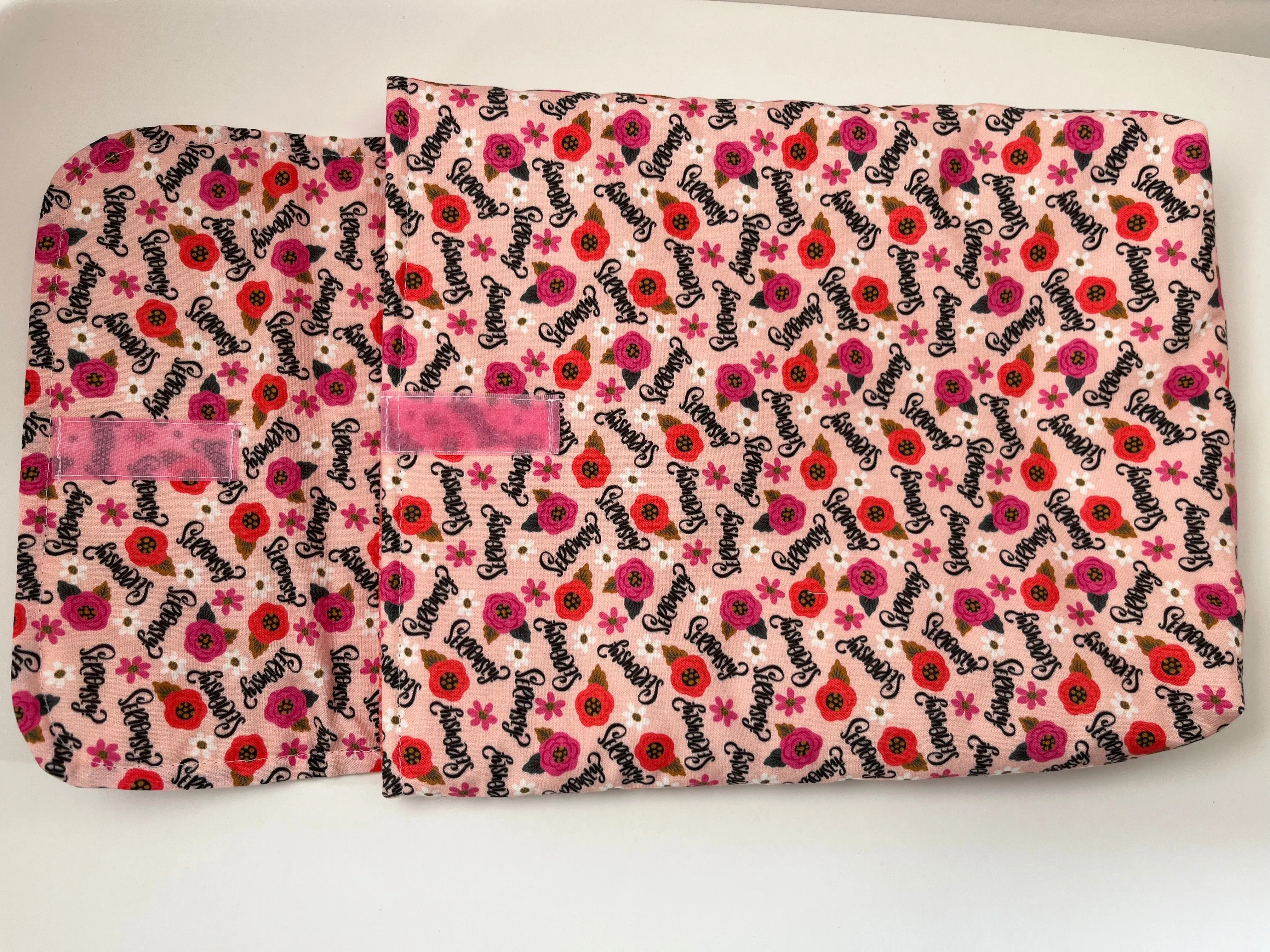 Seriously? Pink Floral Padded Book Sleeve