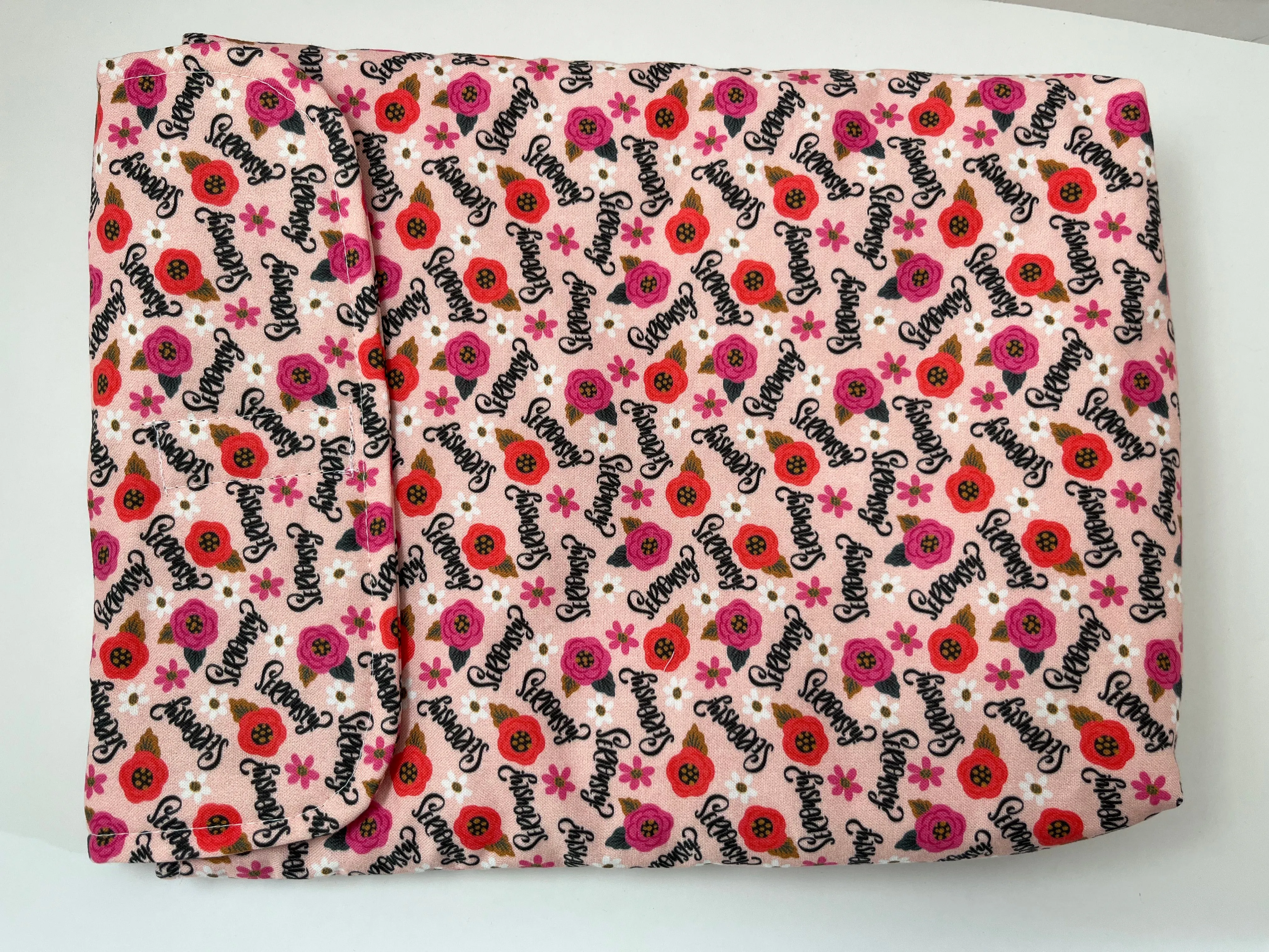 Seriously? Pink Floral Padded Book Sleeve