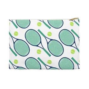 Small Flat Zip Pouch - Tennis