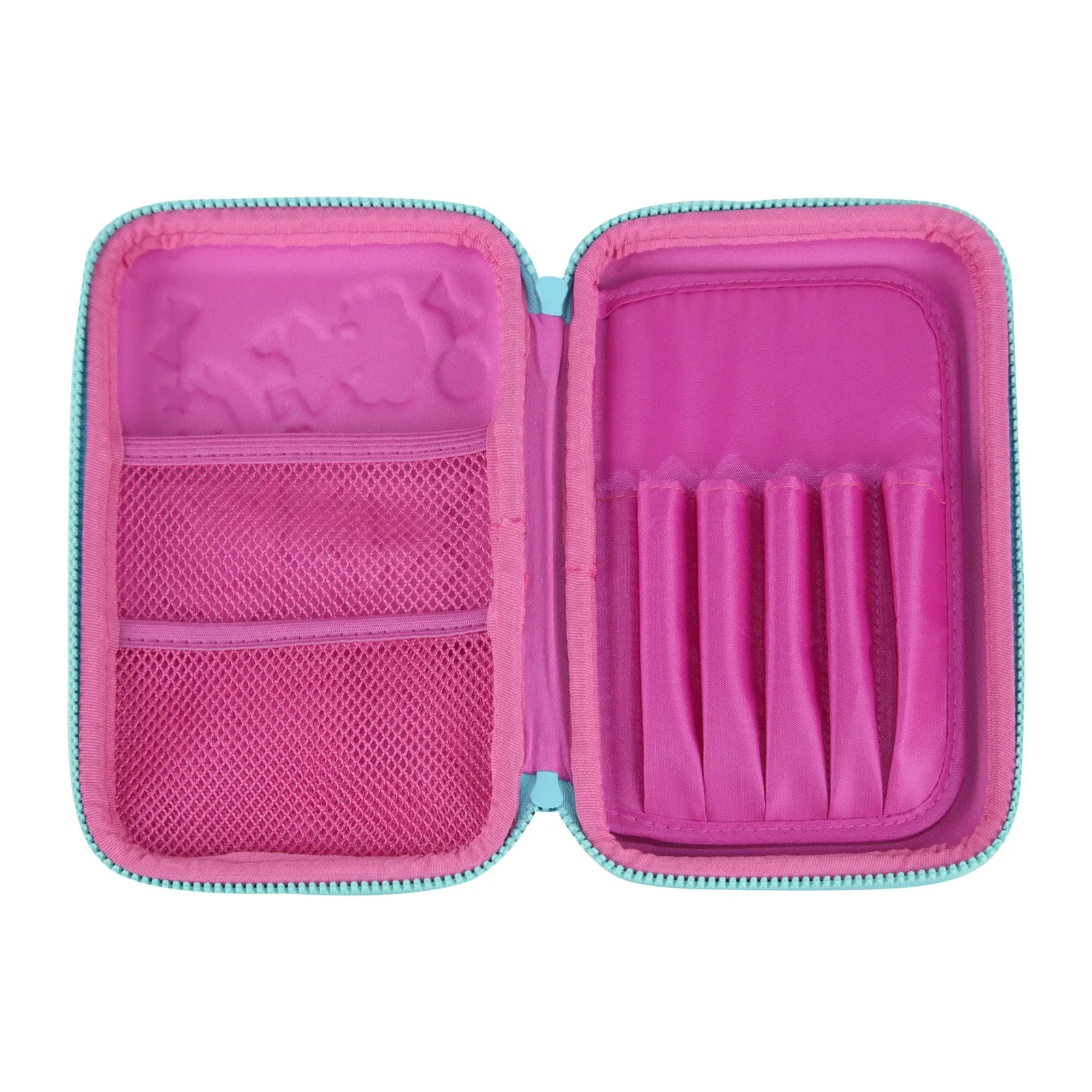 Smily Single Compartment Pencil Case Pink