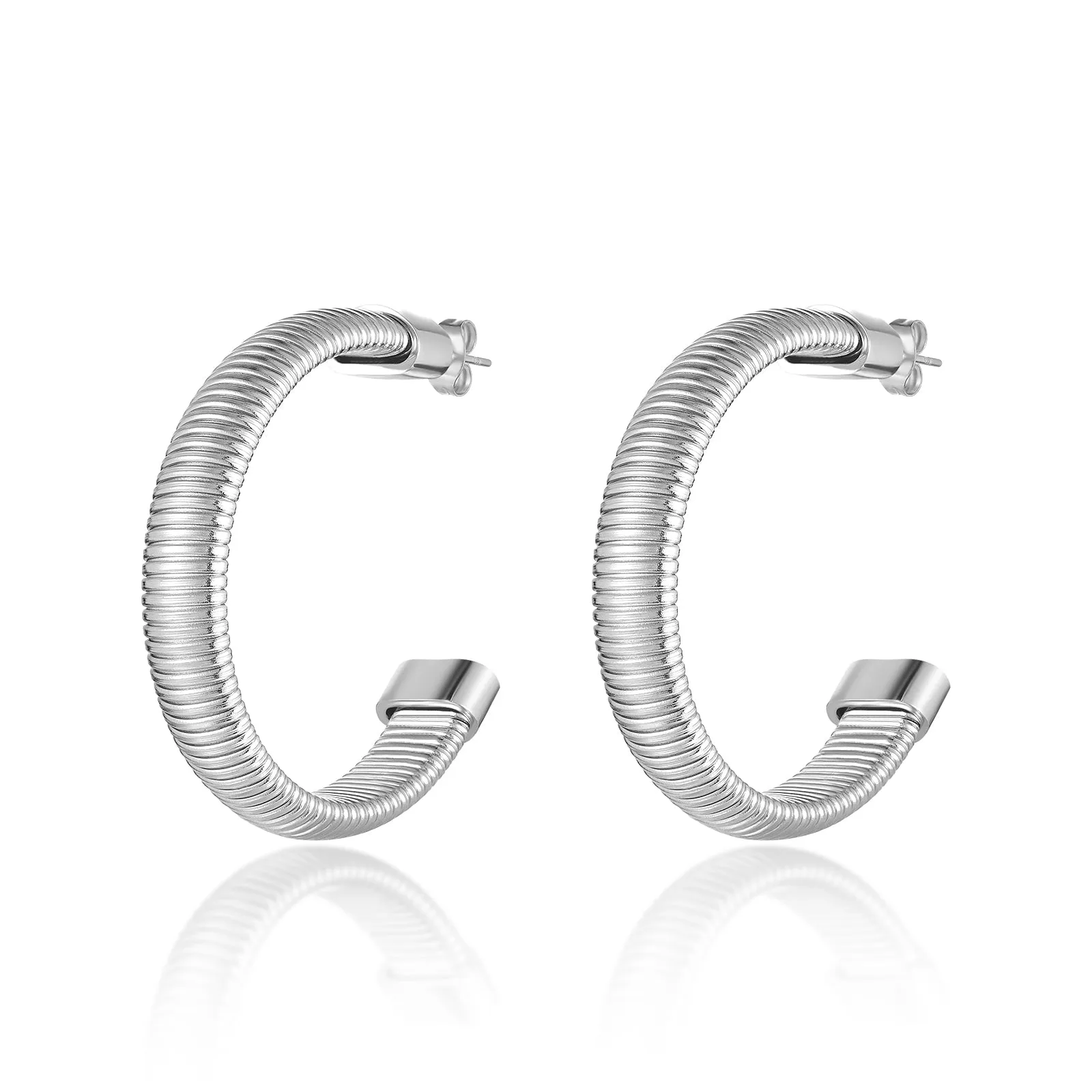 Snake Chain Hoop Earrings