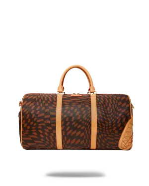 SPRAYGROUND: TRIPPY HENNY BROWN DUFFLE BAG