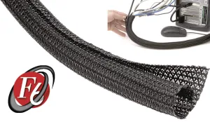 Techflex 1/4 Inch F6-Self Wrap Sleeving - Black 100FT