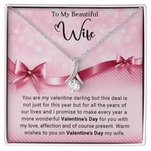 To My Beautiful  Wife - Valentine's Day Gift - Alluring Beauty Necklace