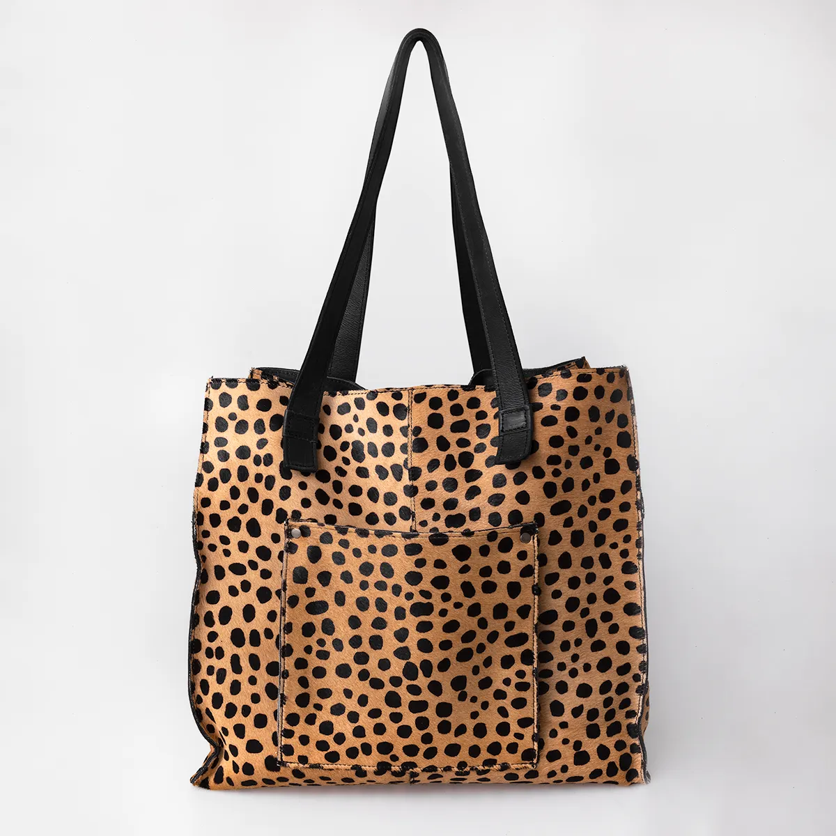 Tote Handbag with Designer Faux Fur Leather