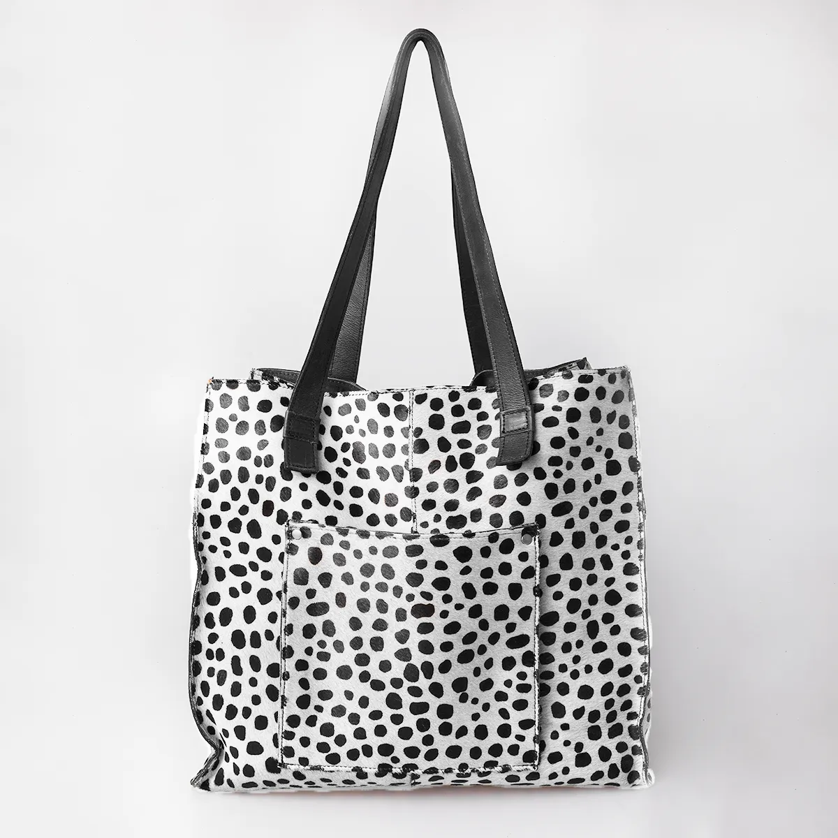 Tote Handbag with Designer Faux Fur Leather