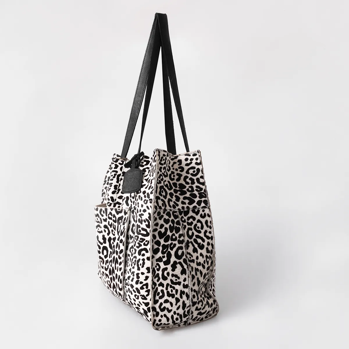 Tote Handbag with Designer Faux Fur Leather